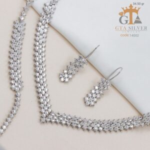 سرویس نقره تراش بدون نگین کد 14002