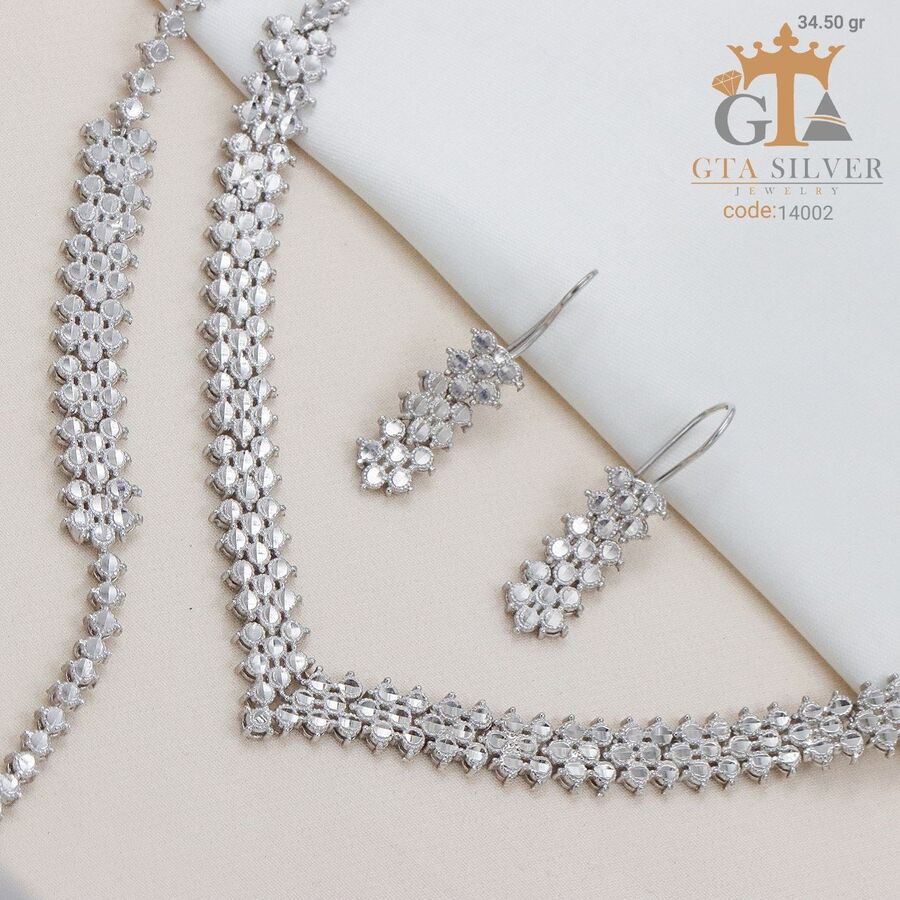 afe66998-031a-4f1c-a5a1-13002b6350e2.jpg سرویس نقره تراش بدون نگین کد 14002 - تصویر 1