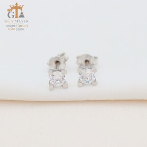 گوشواره نقره میخی میکرو کد 25059