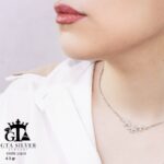 گردنبند نقره زنانه نگین دار میکرو طرح پرنده کد 21879 - Image 2