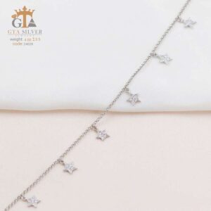 پابند نقره سوپرمیکرو طرح ستاره کد 25028