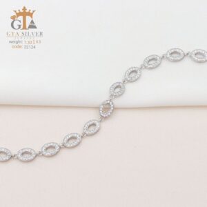 دستبند نقره میکرو کد 22124