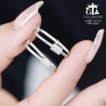 گوشواره نقره میخی میکرو کد 25050 - تصویر 3