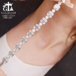 دستبند نقره میکرو طرح امرالدکات کد 22090 - Image 3