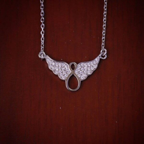 مدال نقره میکرو طرح بال بی‌نهایت کد 21521 - Image 2