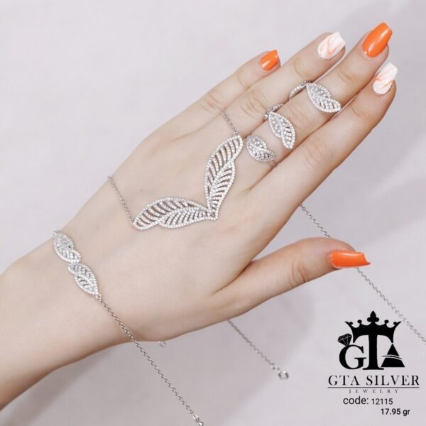 سرویس نقره میکرو زنجیری کد 12115 - Image 4