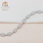 دستبند نقره میکرو طرح امرالدکات کد 22115