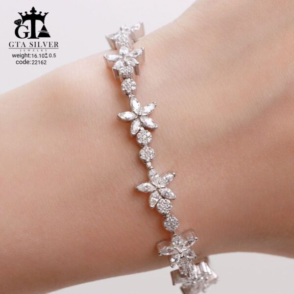 دستبند نقره میکرو کد 22162 - Image 2