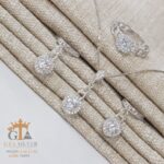 نیم ست نقره میکرو طرح امرالدکات کد 16494 - تصویر 3