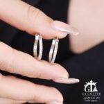 گوشواره نقره میخی میکرو کد 25049 - تصویر 4