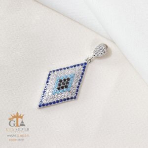 مدال نقره میکرو چشم نظر کد 21781