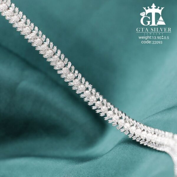 دستبند نقره میکرو کد 22093 - Image 3