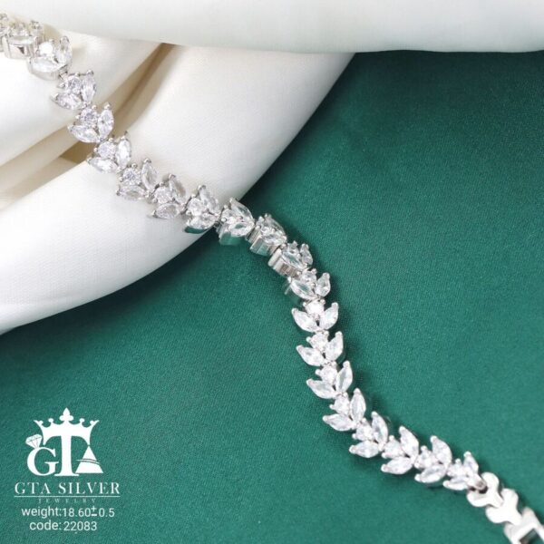 دستبند نقره میکرو کد 22083 - Image 3