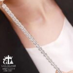 دستبند نقره میکرو طرح امرالدکات کد 22091 - Image 3