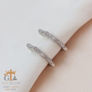 گوشواره نقره میخی میکرو کد 25023