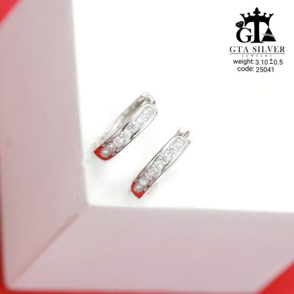 گوشواره نقره میخی میکرو کد 25041 - تصویر 4