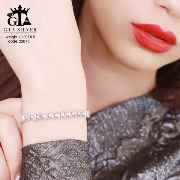 دستبند نقره میکرو کد 22075 - تصویر 2