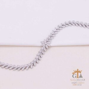 دستبند نقره میکرو کد 22132