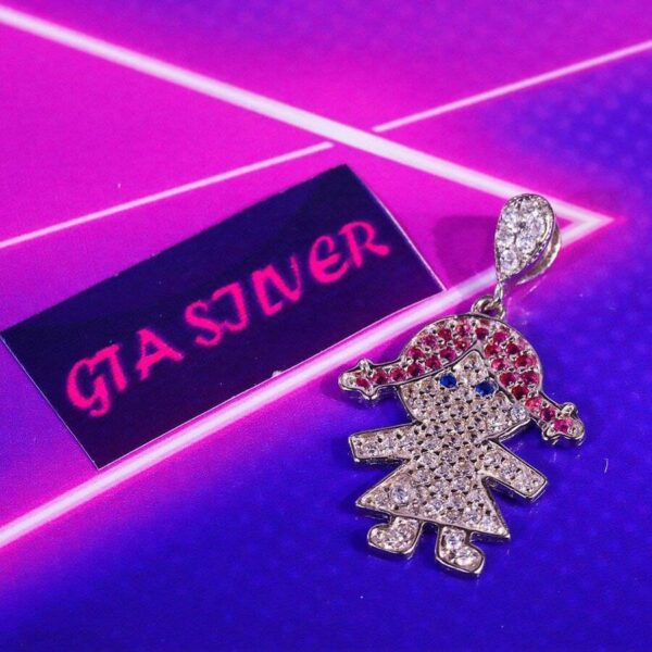 مدال نقره میکرو رنگی کد 21639 - Image 2