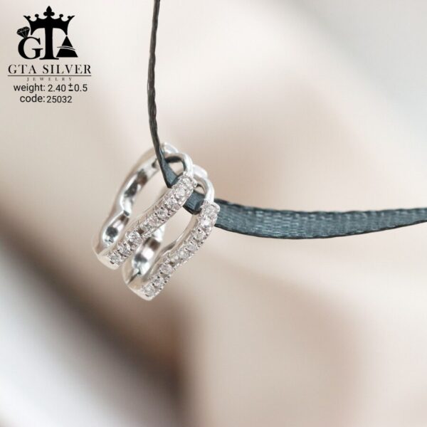 گوشواره نقره میخی میکرو کد 25032 - تصویر 3