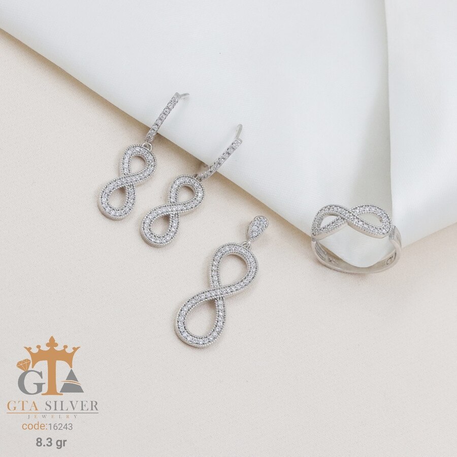 c056b257-27de-4064-aaf1-5dd176d23c6b.jpg نیم ست نقره میکرو طرح بینهایت کد 16243 - تصویر 1