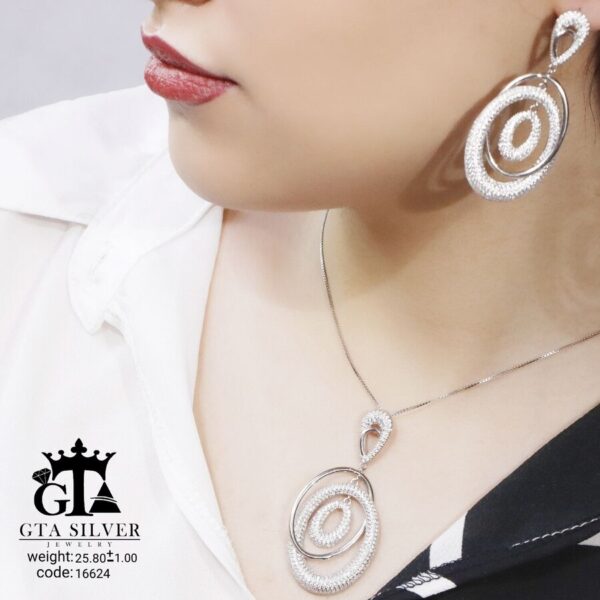 نیم ست نقره میکرو کد 16624 - تصویر 2