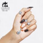 نیم ست نقره میکرو طرح چشم نظر کد 16598 - Image 4