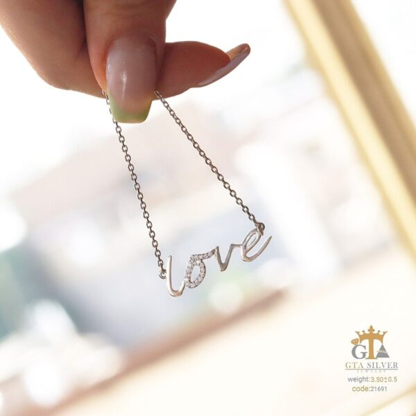 مدال نقره میکرو طرح لاو کد 21691 - Image 2