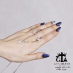 نیم ست نقره میکرو طرح سنجاقک کد 16426 - تصویر 3