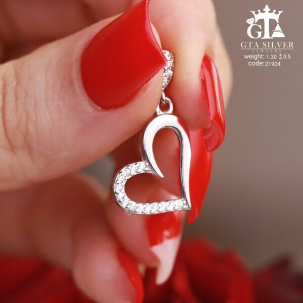 مدال نقره میکرو قلبی کد 21904 - Image 2