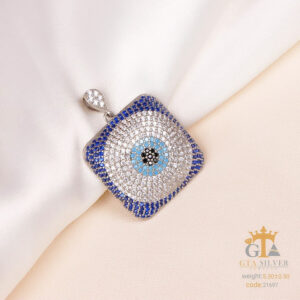 مدال نقره میکرو چشم نظر کد 21697