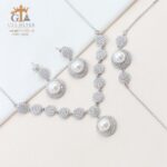 سرویس نقره میکرو زنجیری مرواریدی کد 12025