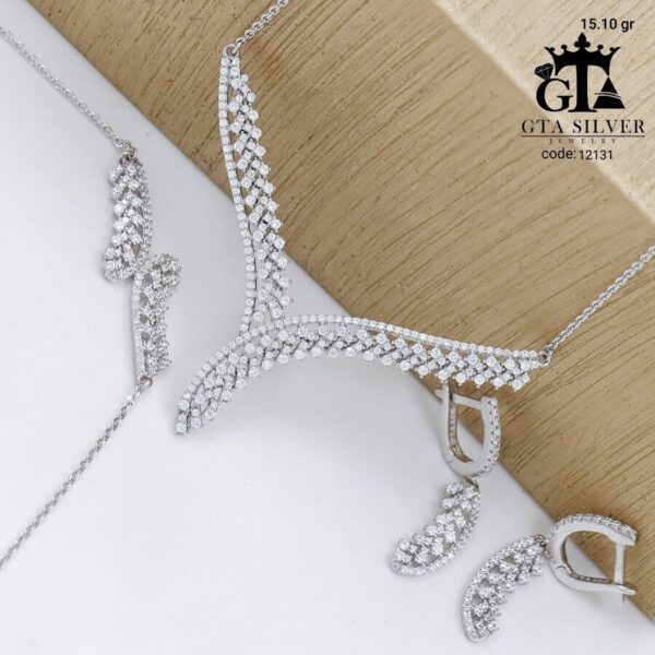 سرویس نقره میکرو زنجیری کد 12131 - تصویر 3