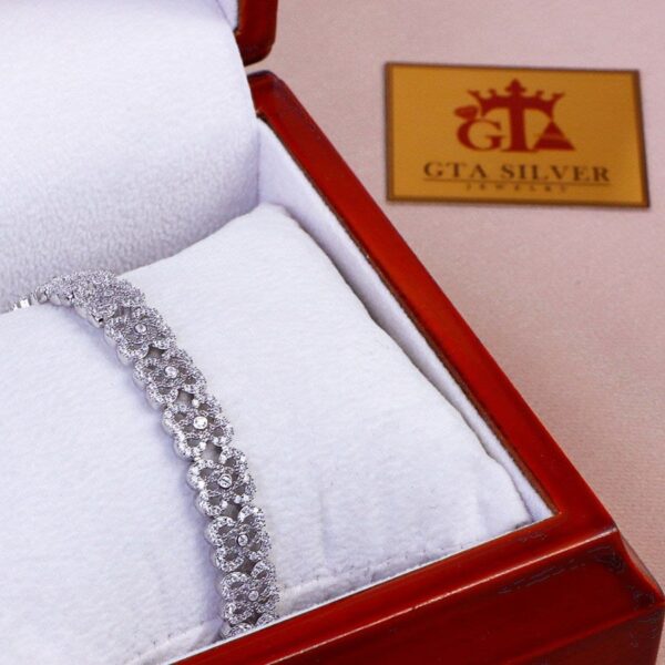 دستبند نقره میکرو کد 22019 - تصویر 2