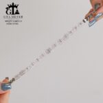 دستبند نقره میکرو طرح امرالدکات کد 22103 - Image 3