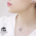 نیم ست نقره میکرو طرح فرشته کد 16632 - تصویر 2