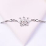 دستبند نقره میکرو طرح تاج کد 22024 - تصویر 2