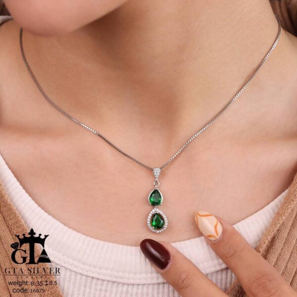 نیم ست نقره کد 16673 - Image 4