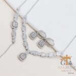 سرویس نقره میکرو زنجیری طرح امرالدکات کد 12113