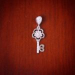 مدال نقره میکرو طرح کلید کد 21358 - Image 2