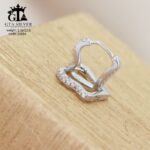 گوشواره نقره میخی میکرو کد 25054 - تصویر 3