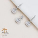 نیم ست نقره میکرو طرح امرالدکات کد 16630