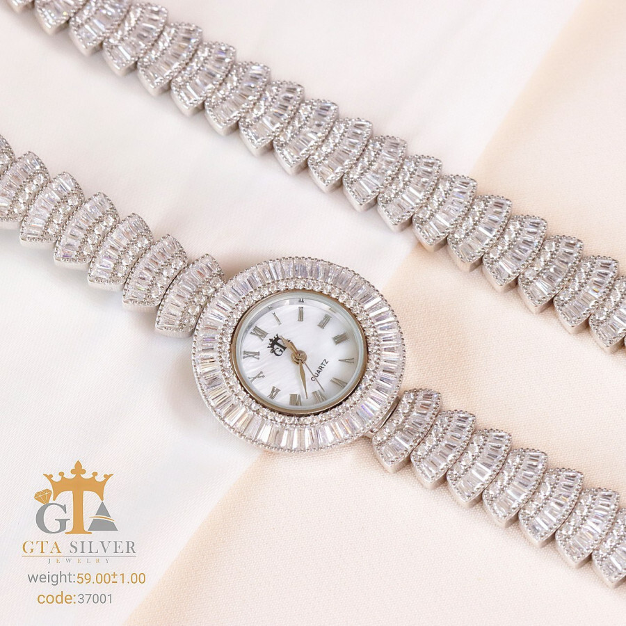cd117231-bee7-417f-b1e8-f25e7e92c6db.jpg ست ساعت و دستبند نقره GTA کد 37001 - Image 1
