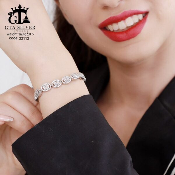 دستبند نقره میکرو کد 22112 - Image 2