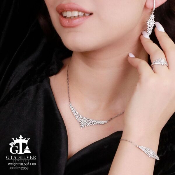 سرویس نقره میکرو زنجیری کد 12058 - Image 2