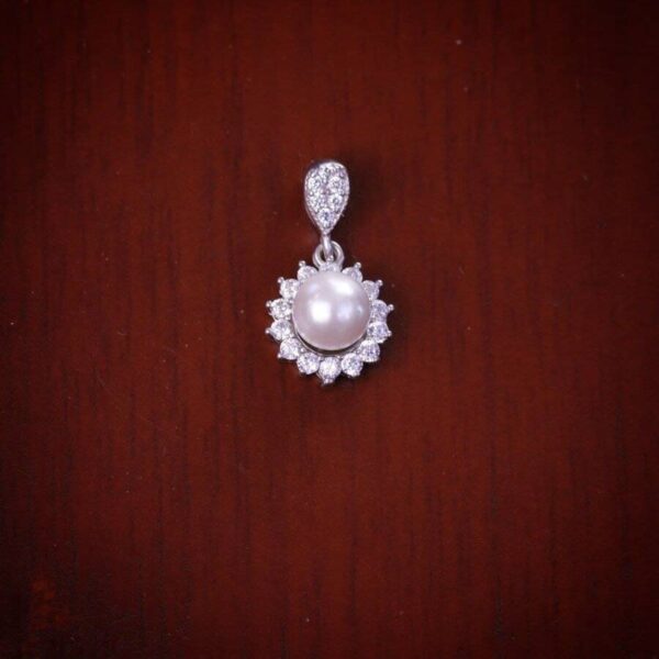 مدال نقره میکرو مرواریدی کد 21485 - Image 2