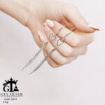 گوشواره نقره میخی میکرو کد 25019 - تصویر 4