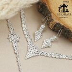 سرویس نقره تراش بدون نگین کد 14003 - تصویر 4