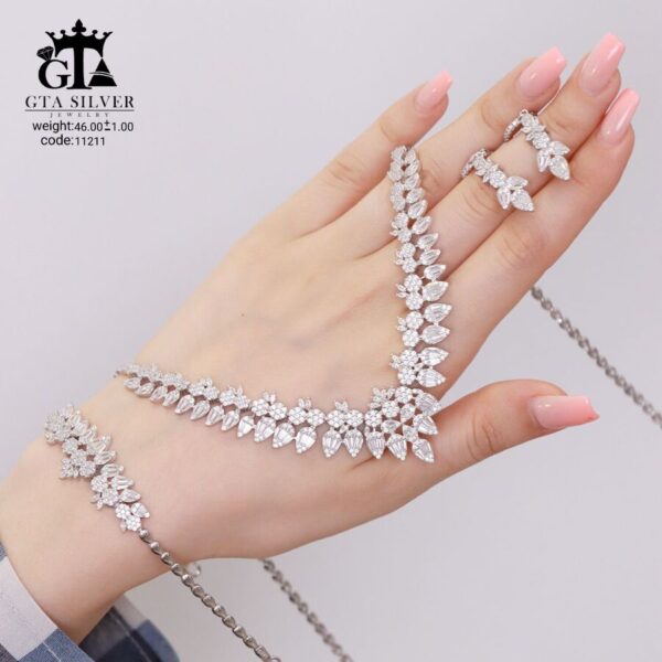 سرویس نقره نگین سبز مارسا کد 11211 - تصویر 4