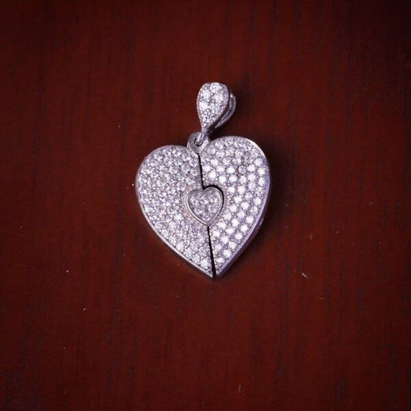 مدال نقره میکرو قلبی کد 21452 - Image 3